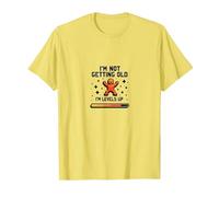 I'm Not Getting Old I'm Levels Up - Compleanno del Giocatore Maglietta, Uomo, Limone, 3XL