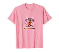 I'm Not Getting Old I'm Levels Up - Compleanno del Giocatore Maglietta, Uomo, Rosa, XL