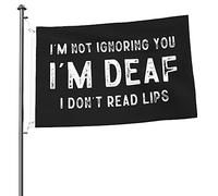 I'M Not Ignoring You I'M Deaf I Don'T Read Lips Cap Bandiera Bandiera Decorativa Robuste Decorazioni Da Giardino Doppia Faccia Per Estate Strada Festa 3X5 Ft