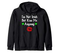 I'm Not Irish But Kiss Me Anyway Divertente giorno di San Patrizio Felpa con Cappuccio