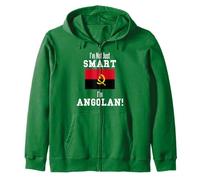 I'm Not Just Smart Angolan Bandiera Paese Angola Felpa con Cappuccio