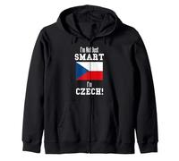 I'm Not Just Smart Bandiera Ceca Repubblica Ceca Felpa con Cappuccio