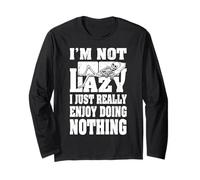 I'm Not Lazy I Just Enjoy Doing Nothing Skeleton Bones Divano Maglia a Manica