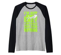 I'm Not Lazy I Just Enjoy Doing Nothing Skeleton Bones Divano Maglia con Maniche Raglan