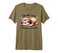 Im Not Lazy Im Energy Efficient Bradipo Pigro Maglietta Premium