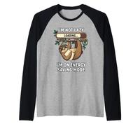 I'm Not Lazy modalità Risparmio Energetico Bradipo Adulto Maglia con Maniche Raglan