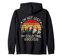 I'm Not Lost I'm Collecting Rocks - Rock Collector (Indietro) Felpa con Cappuccio