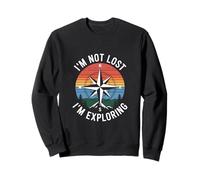 I'm Not Lost I'm Exploring Camping Divertente All'aperto Felpa