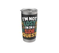 I'm Not Lost I'm On A Side Quest Gamer Nerd Joke - Bicchiere termico in acciaio inox doppia parete