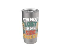 I'm Not Lost I'm On A Side Quest Gamer Nerd Joke - Bicchiere termico in acciaio inox doppia parete