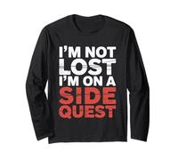 I'm Not Lost I'm On A Side Quest Gamer Nerd Joke |- Maglia a Manica