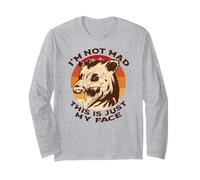 I'm Not Mad This is Just My Face Divertente Opossum Urlo Meme Maglia a Manica