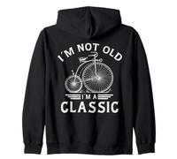 I'm Not Old I'm a Classic Penny Farthing Bicycle Fathers Day Felpa con Cappuccio