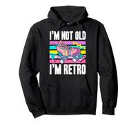 I'm Not Old I'm Retro 90s Style Roller Skating Theme Felpa con Cappuccio
