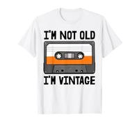 I'm Not Old I'm Vintage Cassette T-Shirt Donna Novelty Maglietta
