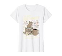 I'm Not Overthinking I'm Pre-Solving Problem Owl Citazione Divertente Maglietta con Stampa Grafica Economica, Donna, Bianco, S