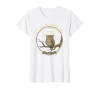 I'm Not Overthinking I'm Pre-Solving Problem Owl Citazione Divertente Maglietta con Stampa Grafica Economica, Donna, Bianco, XL