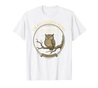 I'm Not Overthinking I'm Pre-Solving Problem Owl Citazione Divertente Maglietta con Stampa Grafica Economica, Uomo, Bianco, S