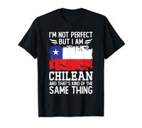 I'm Not Perfect but I'm Chilean Chile Flag Maglietta