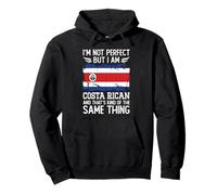 I'm Not Perfect but I'm Costa Rican Costa Rica Flag Felpa con Cappuccio