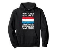 I'm Not Perfect but I'm Luxembourger Luxembourg Flag Felpa con Cappuccio