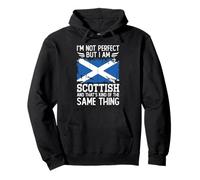 I'm Not Perfect but I'm Scottish Scotland Flag Felpa con Cappuccio