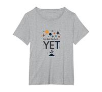 Im Not Perfect Yet The Power of Yet Citazione Motivazionale Maglietta, Donna Plus-Size, Grigio Melange, 1X