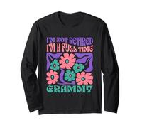 I'm Not Retired, I'm A Full Time Grammy Boho Flower Maglia a Manica