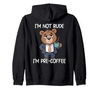 I'm Not Rude I'm Pre-Coffee Felpa con Cappuccio