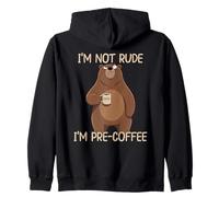 I'm Not Rude I'm Pre-Coffee Felpa con Cappuccio