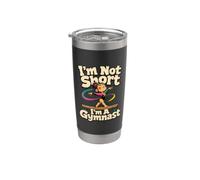 I'm Not Short I'm a Gymnast Divertente Ginnastica Ragazza Bicchiere termico in acciaio inox doppia parete