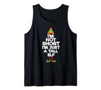 I'm Not Short I'm Just A Tall Elf Funny Christmas Humor Canotta