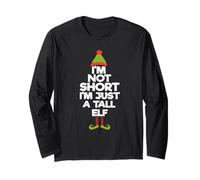 I'm Not Short I'm Just A Tall Elf Funny Christmas Humor Maglia a Manica