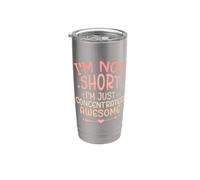 I'm Not Short I'm Just Concentrated Awesome Bicchiere termico in acciaio inox doppia parete