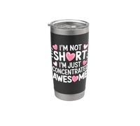 I'm Not Short I'm Just Concentrated Awesome,Piccola ragazza corta Bicchiere termico in acciaio inox doppia parete