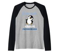 I'm Not Short I'm Penguin Size Funny Penguin Lover Fan Maglia con Maniche Raglan
