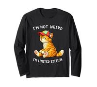 I'm Not Weird I'm Limited Edition Funny Orange Cat Meme Maglia a Manica
