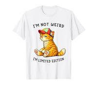 I'm Not Weird I'm Limited Edition Funny Orange Cat Meme Maglietta