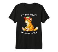 I'm Not Weird I'm Limited Edition Funny Orange Cat Meme Maglietta Premium