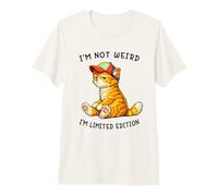 I'm Not Weird I'm Limited Edition Funny Orange Cat Meme Maglietta Premium