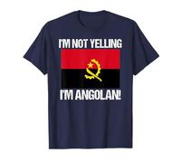 I'm Not Yelling Angola Bandiera Paese Angola Maglietta