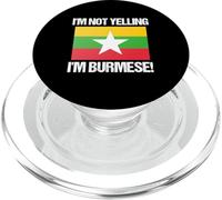 I'm Not Yelling Birmano Bandiera del paese Birmania PopSockets PopGrip per MagSafe