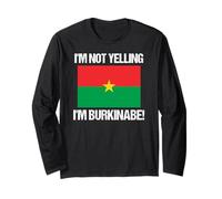 I'm Not Yelling Burkinabe Bandiera del Burkina Faso Maglia a Manica