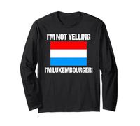I'm Not Yelling Luxembourger Bandiera del Paese Lussemburgo Maglia a Manica