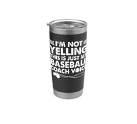 I'm Not Yelling This Is Just My Baseball Coach Voce Mamma Papà Bicchiere termico in acciaio inox doppia parete