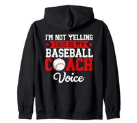 I'm Not Yelling This Is My Baseball Coach Voce Divertente Felpa con Cappuccio