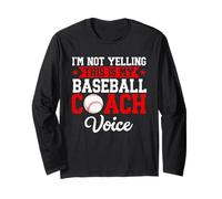 I'm Not Yelling This Is My Baseball Coach Voce Divertente Maglia a Manica