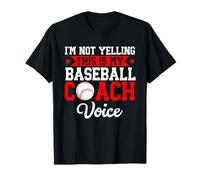 I'm Not Yelling This Is My Baseball Coach Voce Divertente Maglietta
