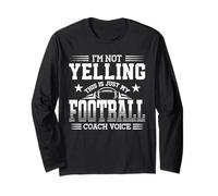 I'm Not Yelling This Is My Football Coach Voce Divertente Sport Maglia a Manica