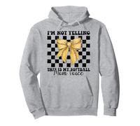 I'm Not Yelling This Is My Softball Mom Voice Festa della mamma Felpa con Cappuccio